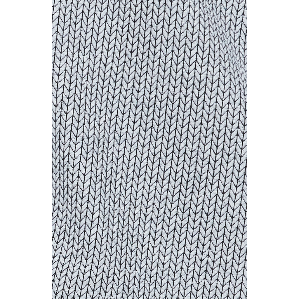 Hoodie LONG Stuktur hellgrau/schwarz